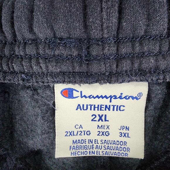 Mens Navy Blue Champion Authentic Fleece Jogger Elastic Waistband Size 2XL - Picture 6 of 13
